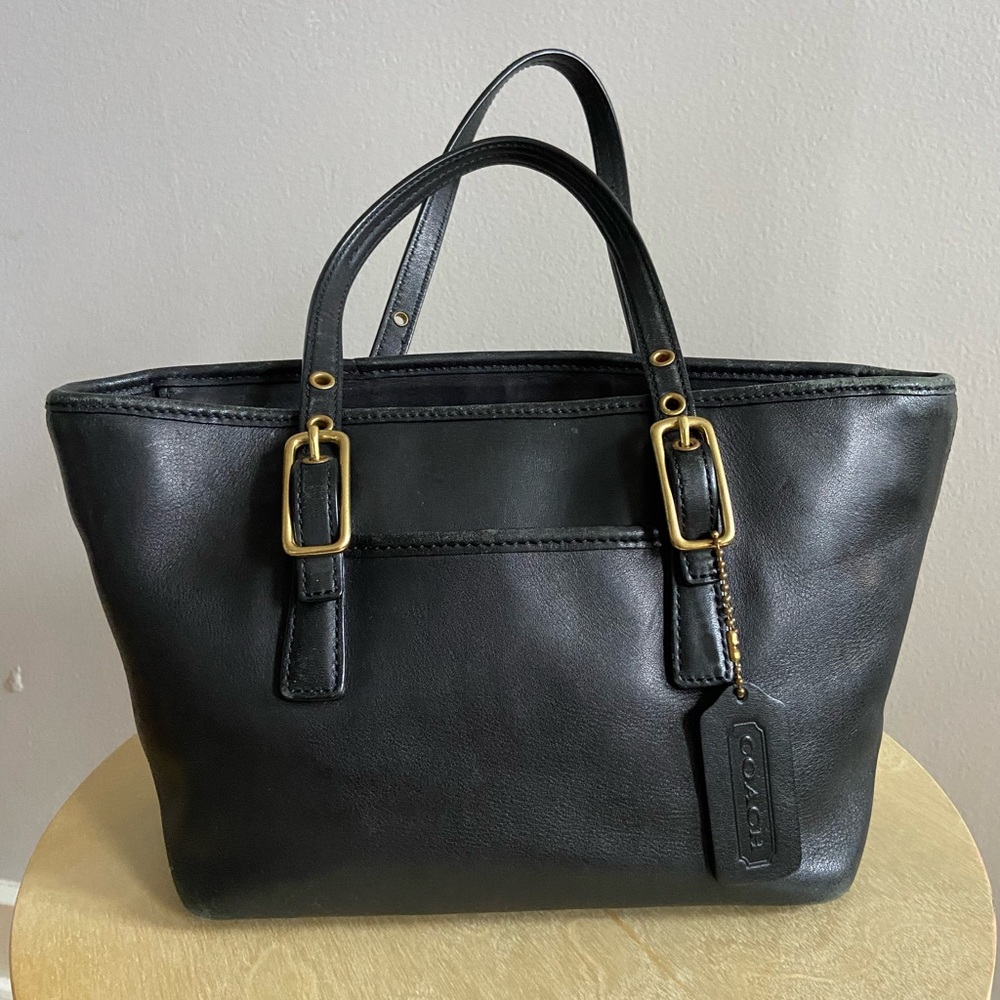 Coach Legacy Black Leather Tote Bag 9846